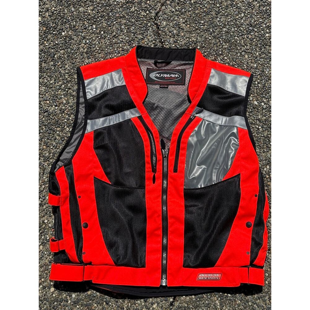 Olympia Motosports Nova 2 Hi-Viz Vest Size XL/XXL Orange neon high visibility